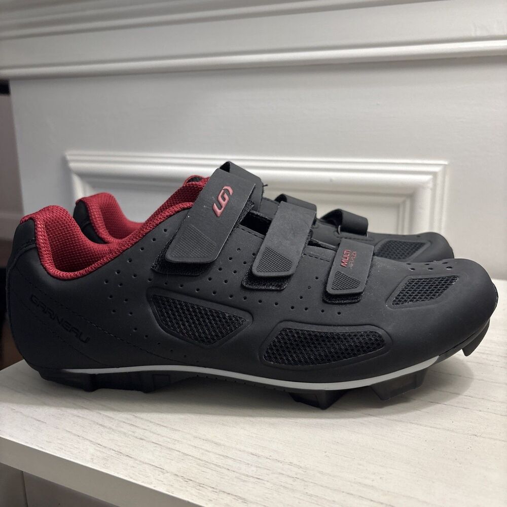 Louis Garneau Multi Air Flex II Cycling Shoes – Black/Red – Size 44 – NEW